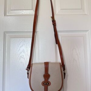 Dooney & Bourke Cream and Brown Crossbody Bag